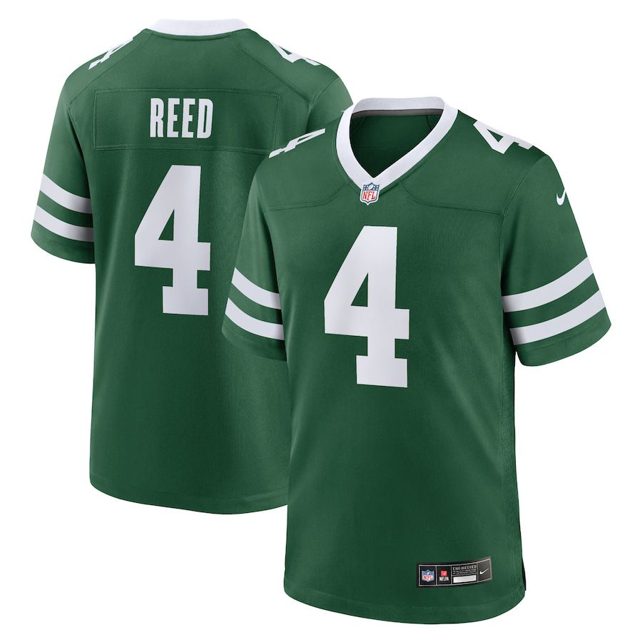 Men New York Jets #4 D.J. Reed Nike Legacy Green Game NFL Jersey->->NFL Jersey